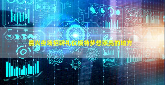 嘉兴夜场招聘礼仪模特梦想照亮的地方